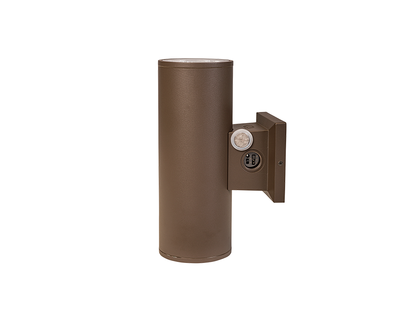 cylinder light fixture with color select switch